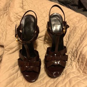 Authentic YSL tribute sandals. Great color!